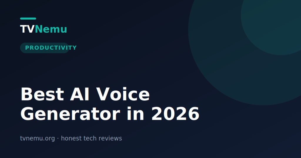 Best AI Voice Generator in 2026