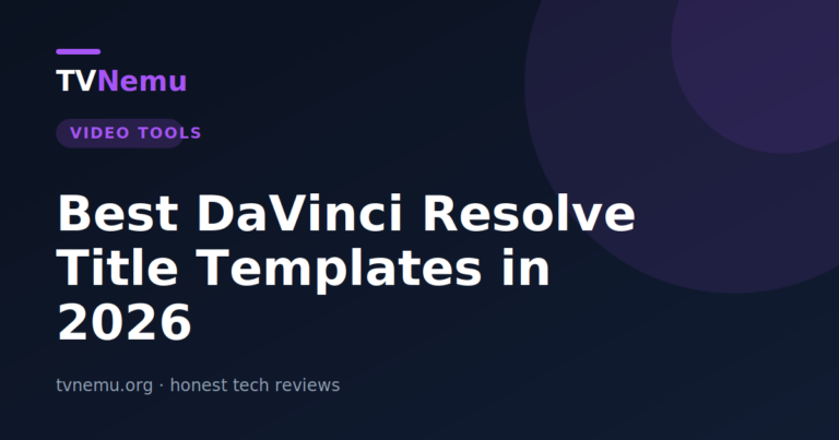 Best DaVinci Resolve Title Templates in 2026