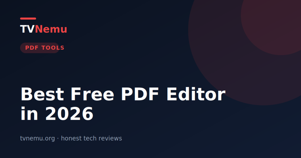 Best Free PDF Editor in 2026
