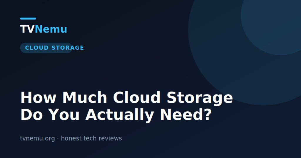 How Much Cloud Storage Do You Actually Need?