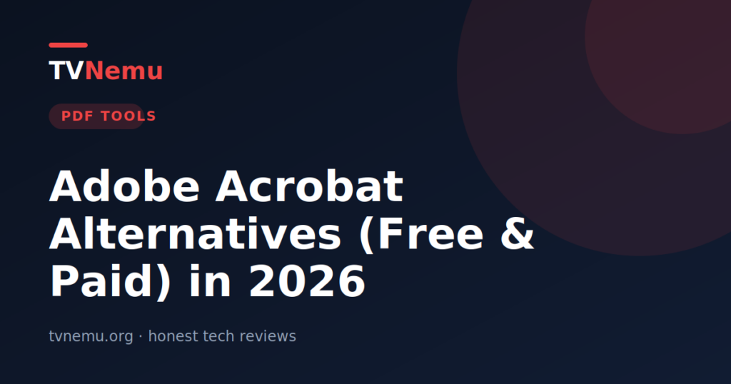 Adobe Acrobat Alternatives (Free & Paid) in 2026