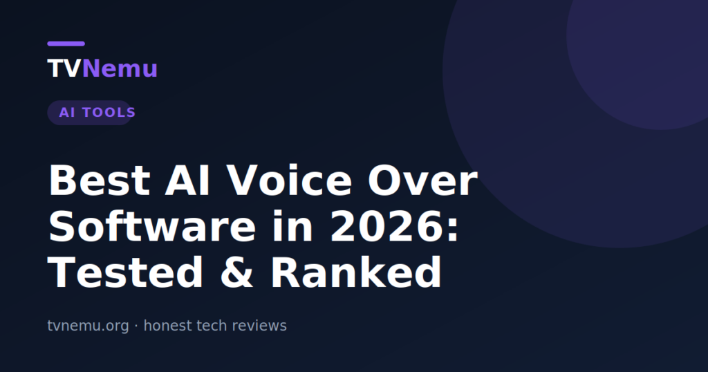 Best AI Voice Over Software in 2026: Tested & Ranked